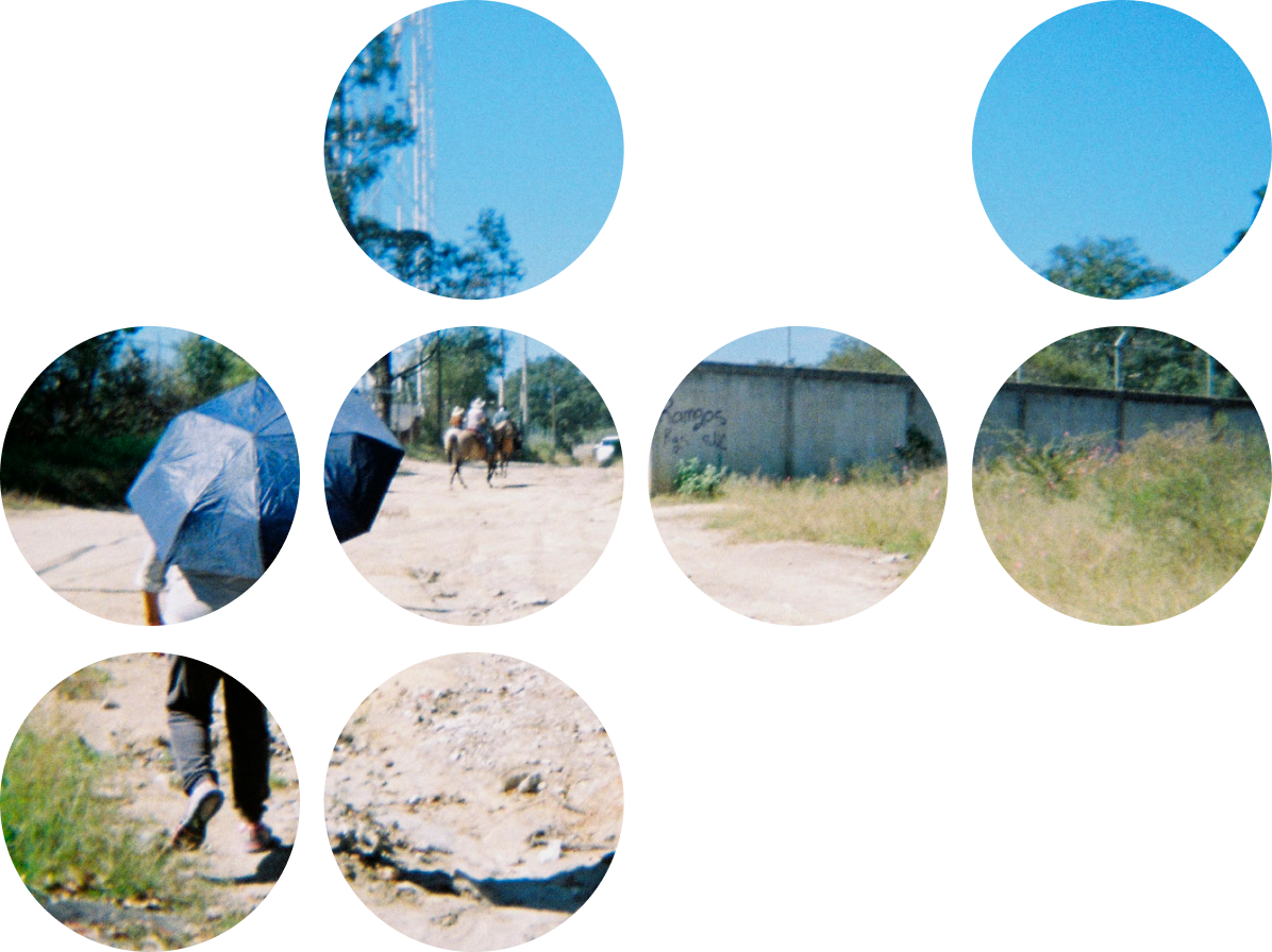 Fotografía de Marisela con circulos